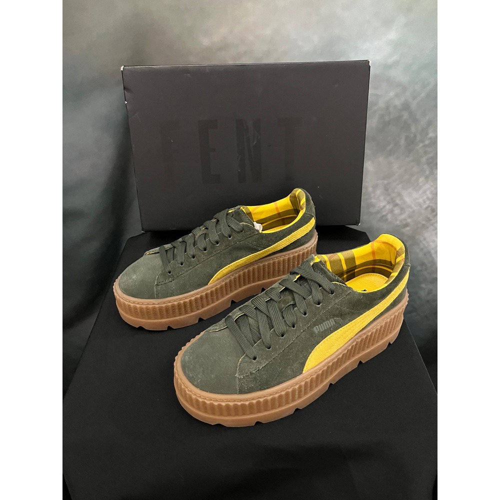 PUMA Fenty by Rihanna Platform Sneakers‎ Green Yellow Women's Shoes